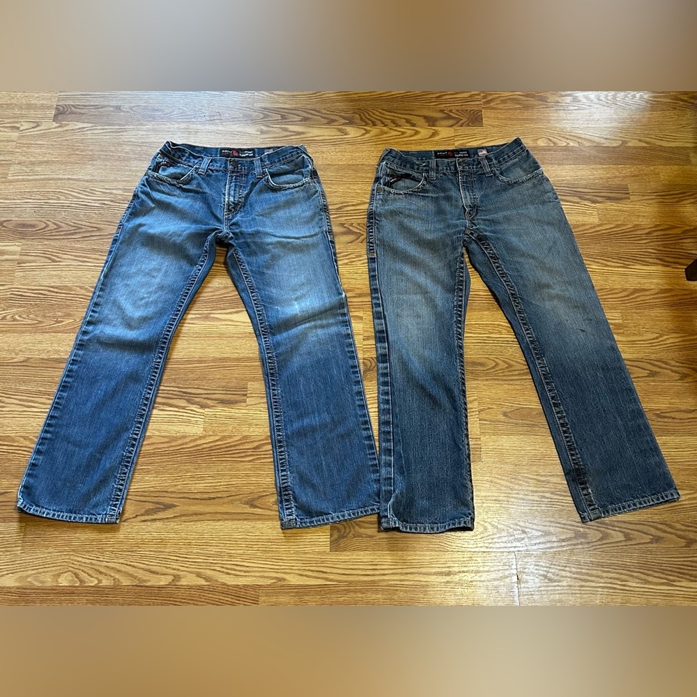 Lot of 2  Ariat FR Jeans M5 Straight Leg 31|32